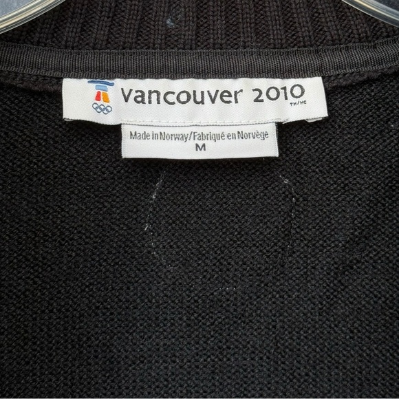 Dale of Norway Olympics Vancouver 2010 Wool Sweater Size Medium Black Fair Isle - Picture 7 of 10